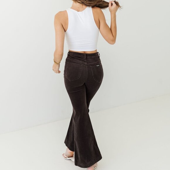 Eastcoast Flare Cord Wide | Elm | Rolla's Jeans - Picture 9 of 16